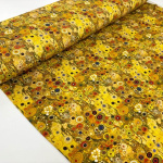 Klimt Sunflower Spots Gold Viscose Jersey