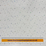 White and Silver Sparkle Organza