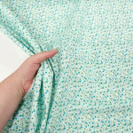 Tiny Teal Blossom Cotton