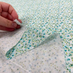 Tiny Teal Blossom Cotton