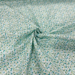 Tiny Teal Blossom Cotton