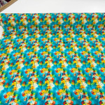 Ginkgo Leaves Turquoise Cotton Poplin