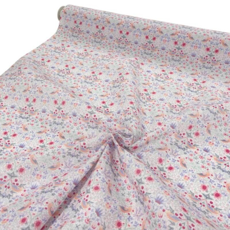 Strawberry Thief Lilac Polycotton