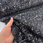 Black Sequin Velour