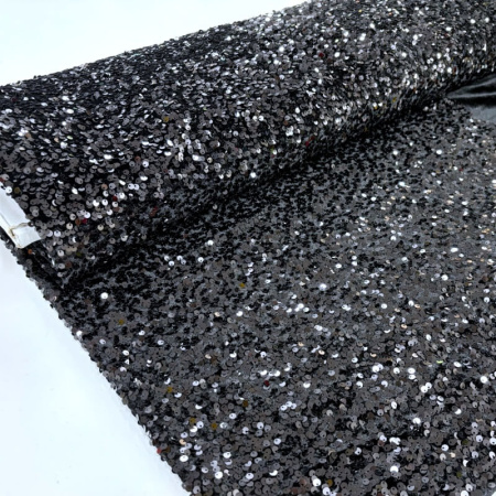 Black Sequin Velour