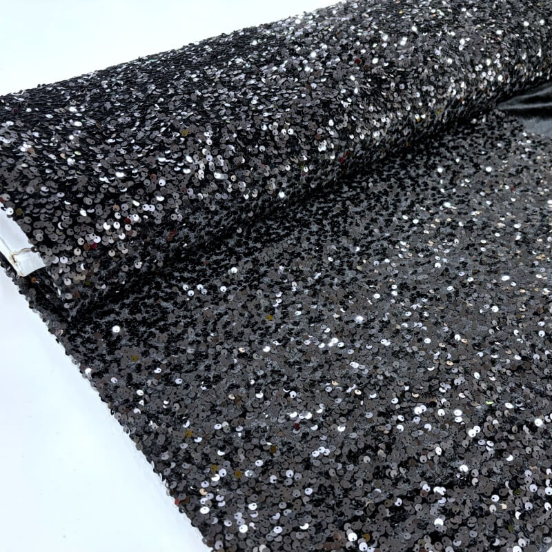 Image of Black Sequin Velour
