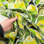 Green Abstract Bamboo Nylon Fabric