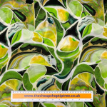 Green Abstract Bamboo Nylon Fabric
