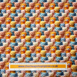 Fluffy 3D Teddy Bears Polycotton