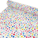 Painted Multicoloured Spots Polycotton