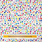 Painted Multicoloured Spots Polycotton