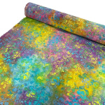 Abstract Flowers Rainbow Dressmaking Batik Cotton