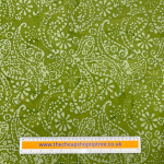 Green Paisley Dressmaking Batik Cotton