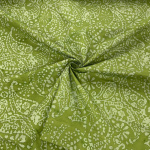 Green Paisley Dressmaking Batik Cotton