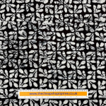 Flower Tile Black Dressmaking Batik Cotton