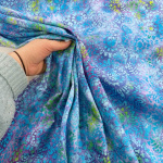 Turquoise Sunflower Dressmaking Batik Cotton