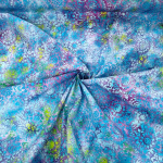 Turquoise Sunflower Dressmaking Batik Cotton