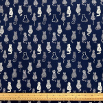 Sitting Cats Cotton Poplin