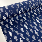 Sitting Cats Cotton Poplin