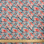 Cherry Blossom Branches Cotton Poplin
