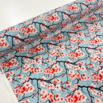 Cherry Blossom Branches Cotton Poplin