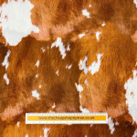 Tan and White Cow Print Velvet