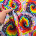 Tie Dye Swirls Double Gauze