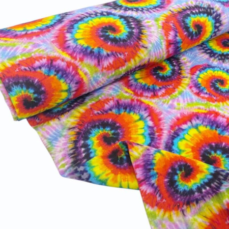 Tie Dye Swirls Double Gauze