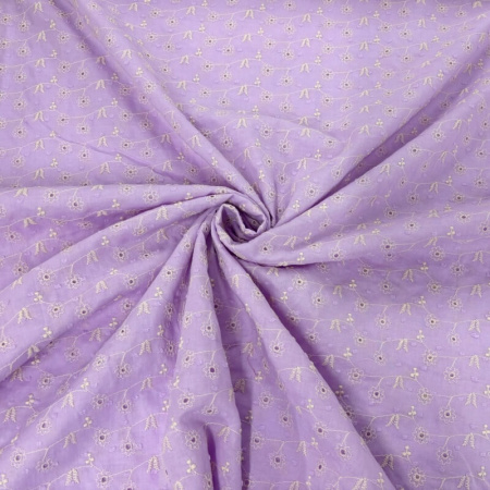 Lilac Embroidery Anglais Dobby