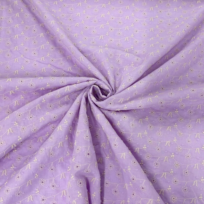 Image of Lilac Embroidery Anglais Dobby