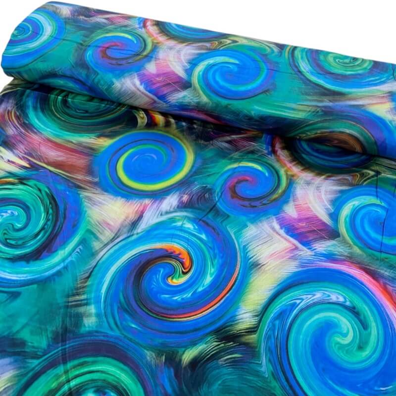 Image of Vibrant Swirls Silk-Feel Cotton