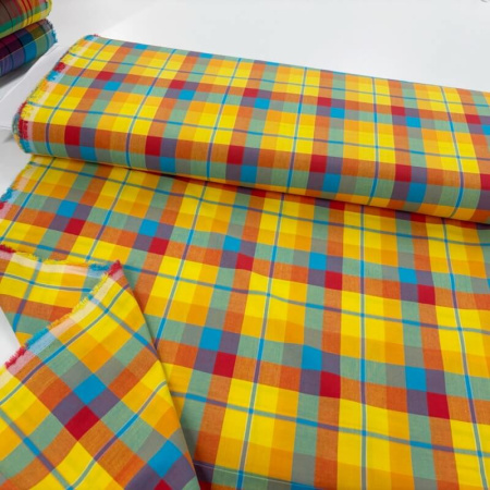 Tequila Sunrise Madras Cotton