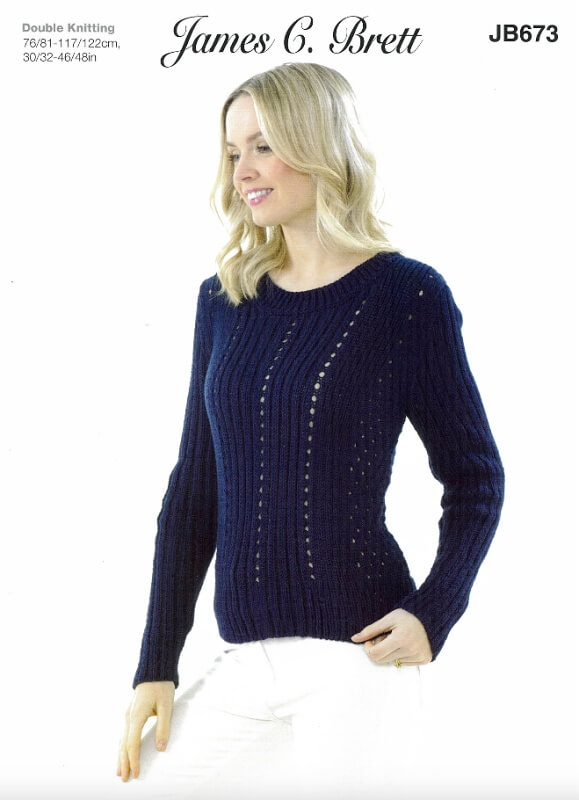 Image of James C Brett Sweater Pattern JB673
