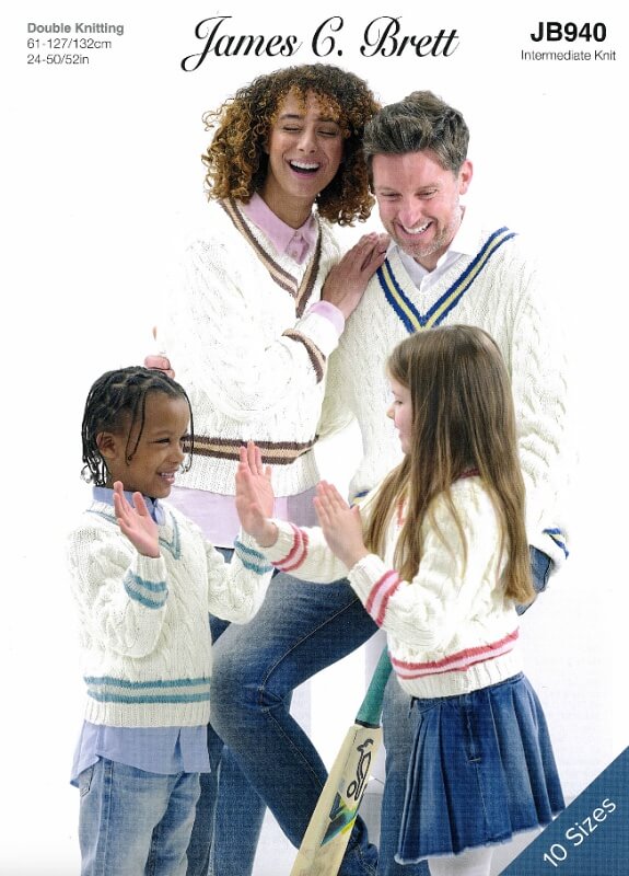 Image of James C Brett Sweater Pattern JB940