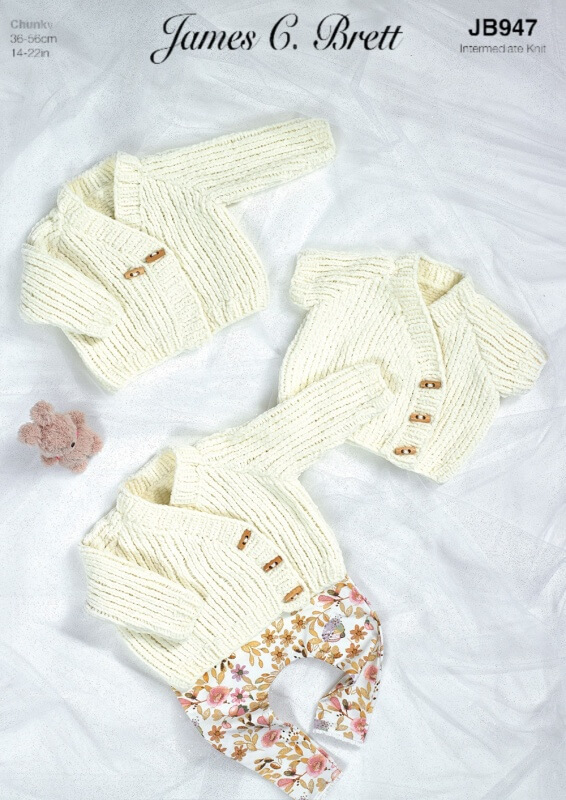 Image of James C Brett Cardigans Pattern JB947
