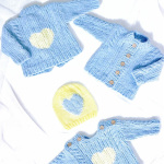 James C Brett Sweater, Cardigan and Hat Pattern JB950