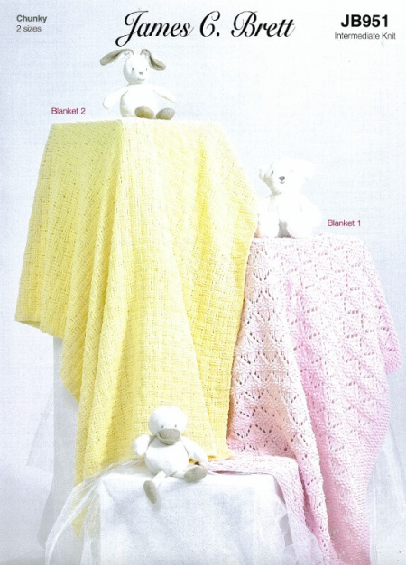 James C Brett Blankets Pattern JB951