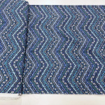 Blue Flower Zig Zag Quilting Cotton