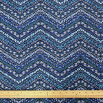 Blue Flower Zig Zag Quilting Cotton