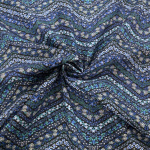 Blue Flower Zig Zag Quilting Cotton