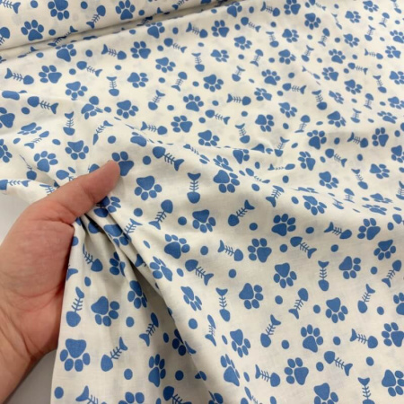 Cat Paws and Fish Bones Quilting Cotton