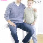King Cole Cardigan and Sweater Pattern 6280