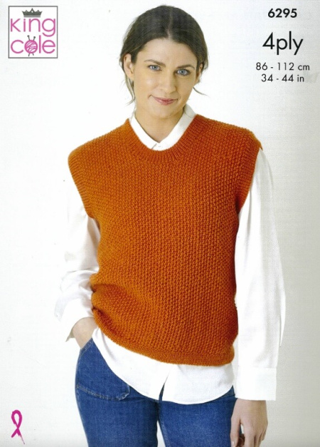 King Cole Cardigan and Slipover Pattern 6295