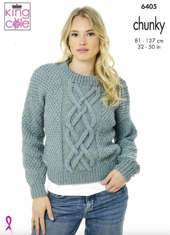 Image of King Cole Sweater and Waistcoat Pattern 6405