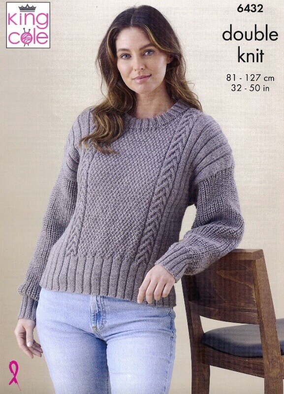 Image of King Cole Sweater and Cardigan Pattern 6432