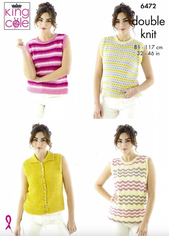 Image of King Cole Tank Tops and Waistcoats Pattern 6472