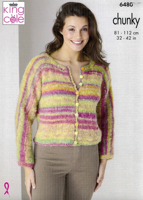Image of King Cole Sweater and Cardigan Pattern 6480