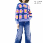 King Cole Crochet Flower Cardigan and Jumper Pattern 6489