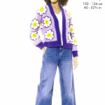 King Cole Crochet Flower Cardigan and Jumper Pattern 6489