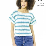King Cole Crochet Sleeveless and Shot Sleeve Tops Pattern 6500